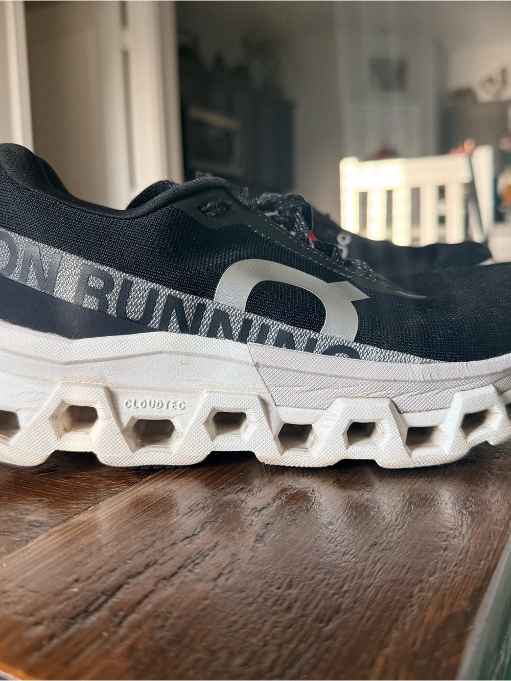 On Running Black and White CloudTec women’s Running Shoes